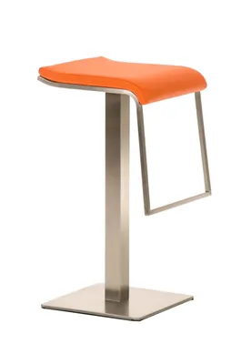Produktbild von CLP Barhocker Lameng Kunstleder E78 mit Edelstahlgestell orange