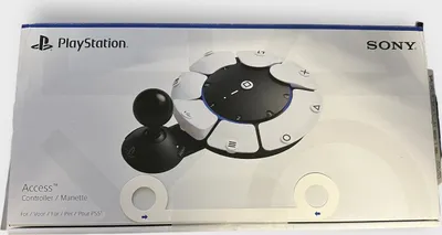 The image shows the packaging of a Sony Access Controller for PlayStation 5.