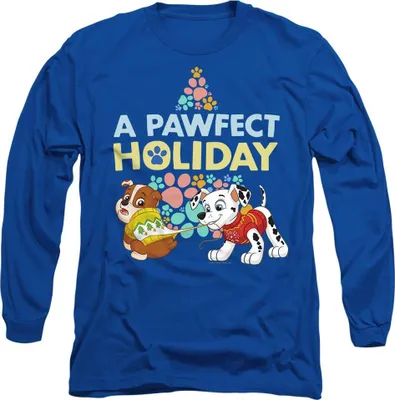 Produktbild von Paw Patrol - "A Pawfect Holiday" T-Shirt für Herren/Damen Uni - weihnachtliches Design TV10586 (S) (Königsblau)