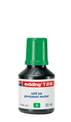 Produktbild von Edding T 25, Grün, 30 ml, edding No.1, 21, 22, 25, 400, 500, 550, 800, 850, 3000, 3300, 1 Stück(e)