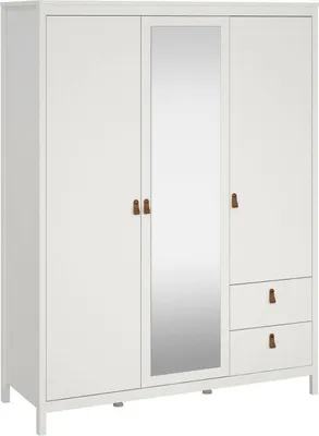 Immagine prodotto di Dmora Guardaroba 3 Ante Rufina 58.4x150 cm Bianco, Appendiabiti 3 Ante