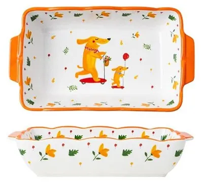 Image de Lot de 2 plats à gratin en céramique pour lasagnes