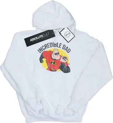 Produktbild von Disney - "The Incredibles Incredible Dad" Kapuzenpullover für Herren BI16587 (L) (Weiß)