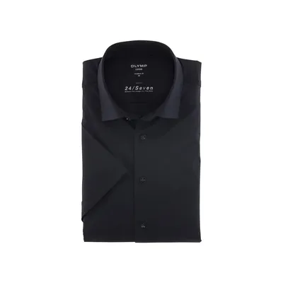 Produktbild von Kurzarmhemd Olymp navy Modern Fit