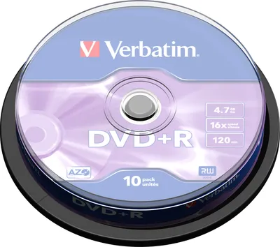 Produktbild von VERBATIM 43498 DVD+R 16X Rohling