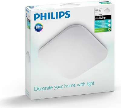Immagine prodotto di Plafoniera Philips 3111031P0, Funzionale, Bianco, IP20, Superficie, Quadrato, Sintetico