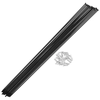 Productafbeelding van Set van 14G Fiets Spaken 291mm met Nippels - Zwart
