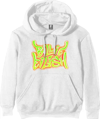Obrázek produktu pro Billie Eilish - Mikina s kapucí a logem pro muže/dámy Uni RO2780 (XXL) (White)