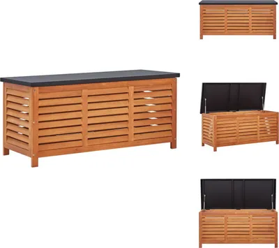 Image de vidaXL Coffre de jardin 117x50x55 cm Eucalyptus massif - Coffres de jardin