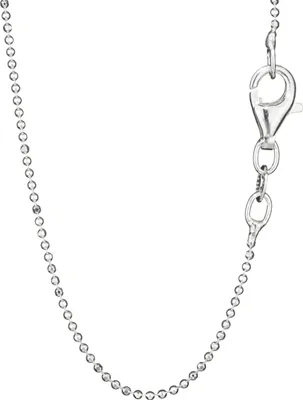 Produktbild von Collier 40cm Kugelkette diamantiert 925 Sterling Silber Halskette 1mm Breit 6963