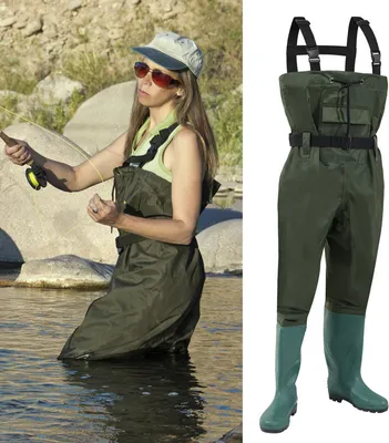 Produktbild von Jiubiaz Wathose / Anglerhose Gr.43 Nylon mit Haken 100% Wasserdicht