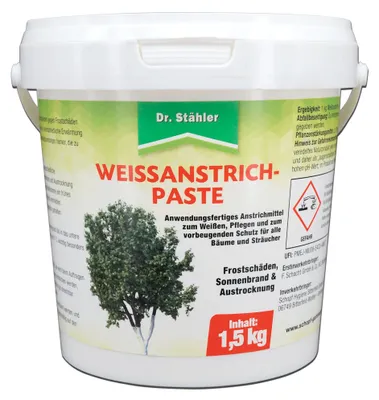 Produktbild von Dr. Stähler Weißanstrich-Paste für Obstbäume gegen Frostschäden 1,5 kg