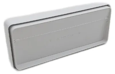 Productafbeelding van La Ventilazione CVL229B: Ventilatiebuis connector, 220 x 90 mm, met vlinderklep, ABS, wit