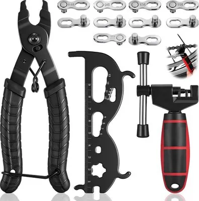 Image de Kit de réparation de chaîne de vélo avec outil en acier inoxydable
