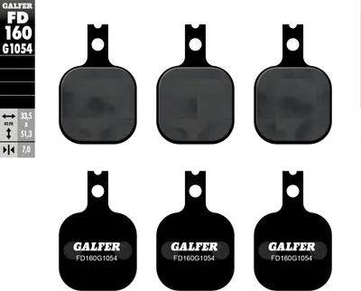 Obrázek produktu pro Brzdové destičky Galfer FD160G1054 polokovové přední