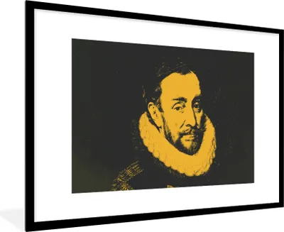Produktbild von MuchoWow® Gerahmtes Poster Wilhelm von Oranien - Adriaen Thomasz - Gemälde 90x60 cm - Poster mit Schwarzem Bilderrahmen Wandposter Rahmen Foto Bilder - Wanddekoration - Fotos