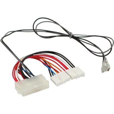 Produktbild von InLine Stromadapter intern, 20pol ATX-NT zu P8/P9 AT-Mainboard + Schalter, 0,8 m, Mehrfarbig, 52 mm, 800 mm, 12 mm, 54 g