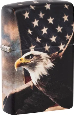Produktbild von Zippo Benzin-Feuerzeug Color 540 Eagle USA Flag 60007289, unbefüllt