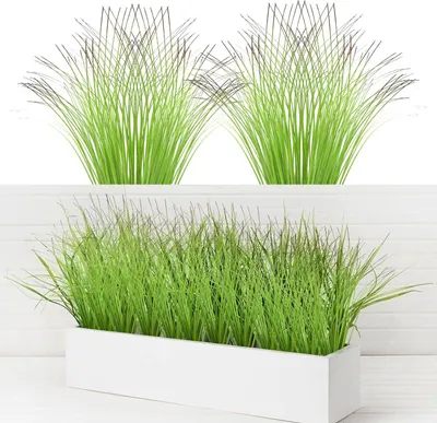 Produktbild von Kunstpflanzen 12 Stück, UV-beständig, realistisches Kunstgras, für Innen und Außen, dekorativ für Garten und