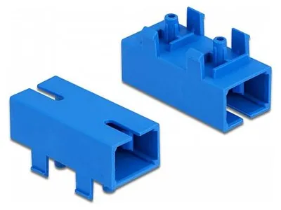 Produktbild von DeLOCK LWL Kupplung für PCB SC Simplex Buchse zu SC Simplex Buchse Singlemode blau, SC, SC, Weiblich, Weiblich