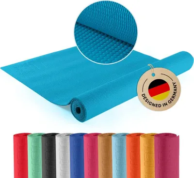 Zdjęcie produktu dla #DoYourYoga Mata fitness Mata do jogi wyjątkowo cienka 183 x 61 x 0,4 cm Mata gimnastyczna Sprzęt sportowy do jogi Podkładka do pilatesu Trening Izolacja akustyczna Wytrzymała
