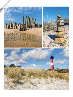 Produktbild von ARTland Poster Träume vom Meer: Strandleben auf Sylt Größe: 60x80 cm