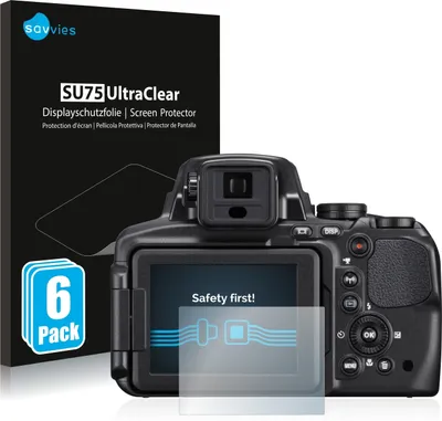 Produktbild von 6x Für Nikon Coolpix P900 Schutzfolie Savvies Displayschutz Display Schutz Folie Klar Transparent