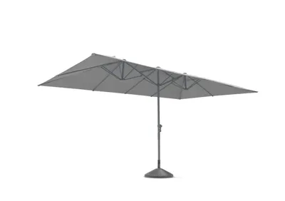 Produktbild von Rechteck-Doppelsonnenschirm lichtgrau 4,60 x 2,70 m