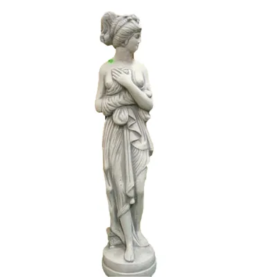 Immagine prodotto di Donna con mantello in pietra fusa perfetta per il giardino la terrazza o il giardino anteriore è resistente al gelo alle intemperie e nuova 74cm H, PO-595
