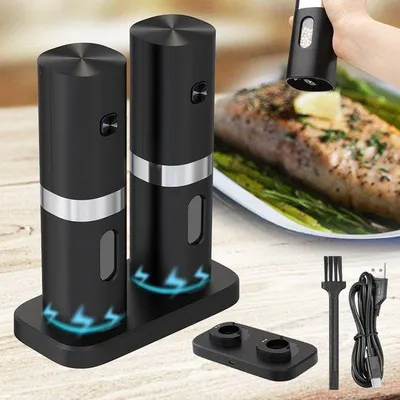 Obrázek produktu pro Elektrický dvoudílný mlýnek na sůl a pepř