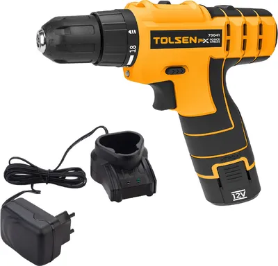 Obrázek produktu pro TOLSEN Aku vrtací šroubovák 12V, 1x1,5Ah