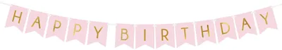Immagine prodotto di Ghirlanda di buon compleanno 15x175cm rosa