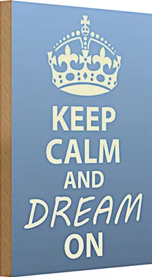 Produktbild von Holzschild Spruch 20x30cm Keep Calm and dream on