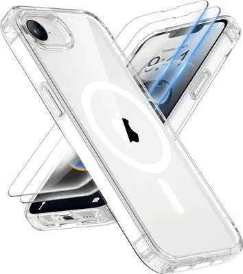 Produktbild von Hülle + 2X Panzerglas für iPhone 16e MagSafe Schutzglas Panzerfolie Silikon Case 9H