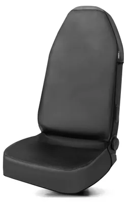 Produktbild von WALSER Auto Sitzbezug Vordersitz aus Kunstleder, wasserdichter Sitzschoner für Fahrer-/Beifahrersitz, 1 Stück Auto Sitzbezüge, Schonbezug Autositz, Werkstatt Sitzbezug, Vordersitzbezug schwarz