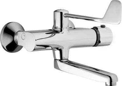 Zdjęcie produktu dla Hansa bateria umywalkowa/zlewozmywakowa ścienna HANSATEMPRA DN 15, do montażu ściennego, chromowana, występ 270 mm