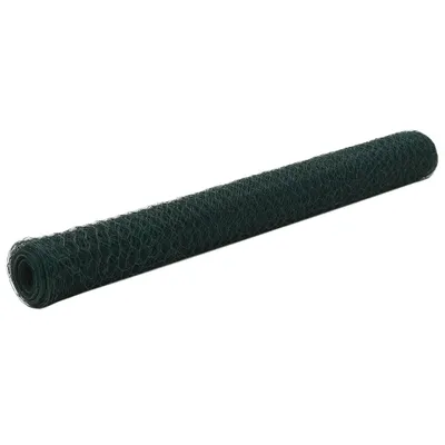 Image de vidaXL Grillage en acier avec revêtement PVC 25×1,2 m vert
