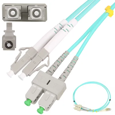 Produktbild von Extralink LC/UPC-SC/UPC patchcord patch kabel Síťový kabel multimode, OM3, duplex, 3mm, 5m