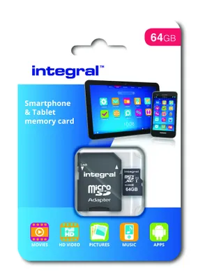 Produktbild von Integral SDXC Micro 64GB UHS-I Adapter