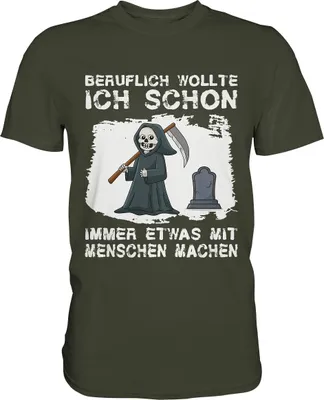 Produktbild von Schwarzer Humor Sarkasmus Geschenk Sensenmann T-Shirt – Urban Khaki / XXL