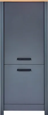 Produktbild von Geräteschrank ROTTERDAM für 145 cm Kühl-Gefrierkombi, 2 Türen, 4 Einlegeböden, Artisan Eiche Anthrazit