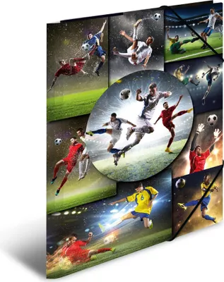 Produktbild von HERMA Eckspannermappe "Football" Karton DIN A4