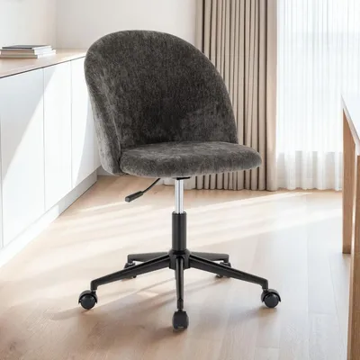 Produktbild von Bürodrehstuhl YENGA höhenverstellbar mit Stoffbezug,  anthrazit - Ergonomische Sitzfläche mit Rollen für harte und weiche Böden - ideal für Home Office.