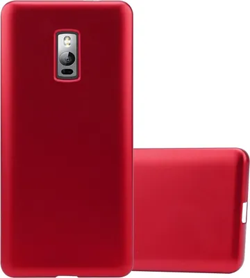 Produktbild von Cadorabo Schutzhülle für OnePlus ONE Hülle in Rot Handyhülle TPU Silikon Etui Cover Case
