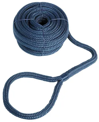 Image de Amarre avec oeil bleu marine 24 mm x 15 m , 1 pièce