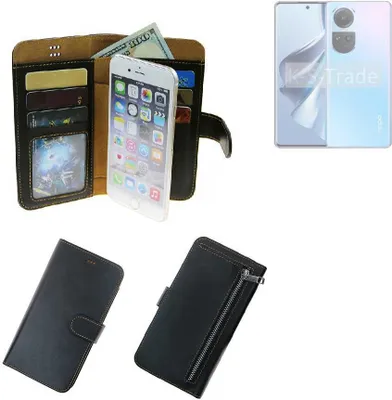 Produktbild von K-S-Trade Schutz Hülle kompatibel mit Oppo Reno10 Klapphülle Case Phone cover Slim Handytasche Handy Hülle schwarz aus Kunstleder (1 Stk)