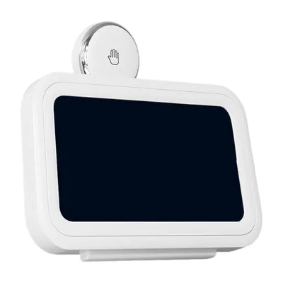 Produktbild von Universal-Smartphone-Halterung mit Saugnapf, wasserdicht, verstellbar, für Duschbereich, Küche, Bad, Elfenbeinweiß, 20 x 12 x 2 cm