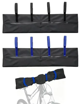 Obrázek produktu pro Sada ochranných krytů na řídítka pro elektrokola, 2 kusy. Univerzální kryt proti dešti, rozměry 91x23 cm