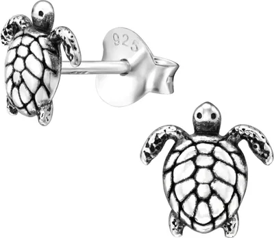 Produktbild von Ohrstecker Ohrringe 925 Sterling Silber Schildkröte