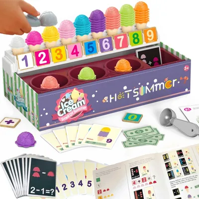 Image de WOOPIE Magasin de glaces XXL Shop pour petits vendeurs + Apprendre à compter 87 el.